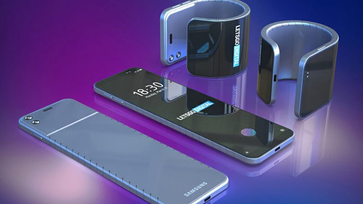 Samsung создает гибкий смартфон-браслет